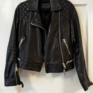 All Saints Leather Biker Jacket 2 XS